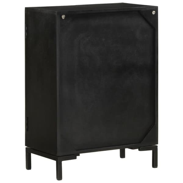 vidaXL skænk 55x30x77 cm massivt mangotræ og jern sort
