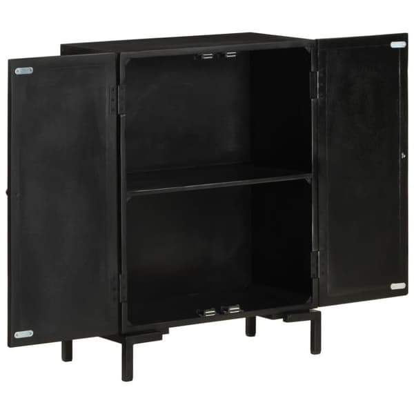 vidaXL skænk 55x30x77 cm massivt mangotræ og jern sort