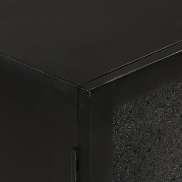 vidaXL skænk 55x30x77 cm massivt mangotræ og jern sort