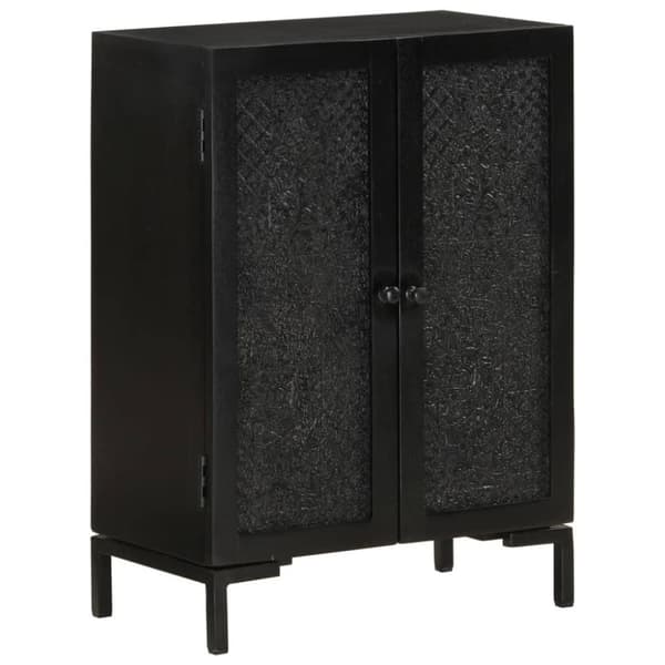 vidaXL skænk 55x30x77 cm massivt mangotræ og jern sort
