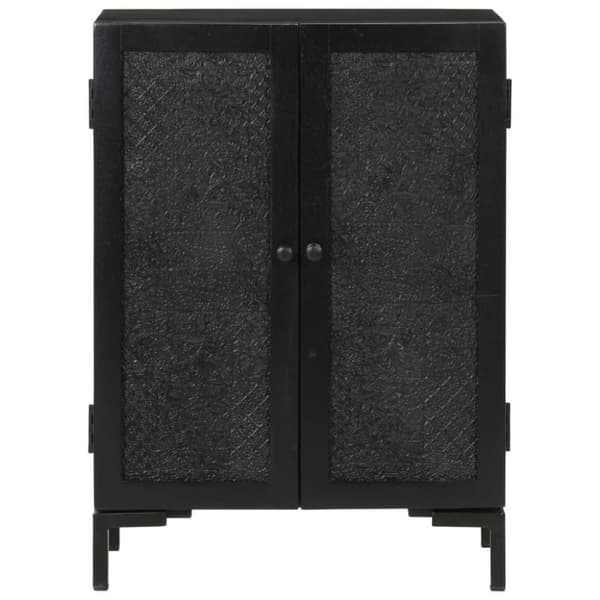 vidaXL skænk 55x30x77 cm massivt mangotræ og jern sort