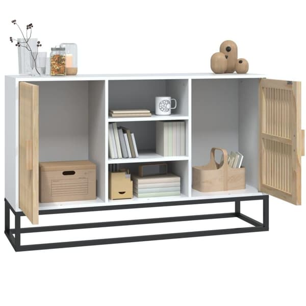 vidaXL Skjenk hvit 105x30x65 cm konstruert tre