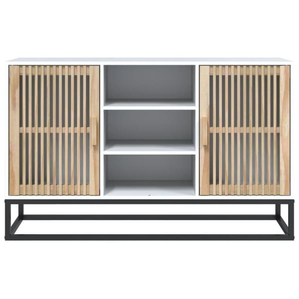 vidaXL Skjenk hvit 105x30x65 cm konstruert tre