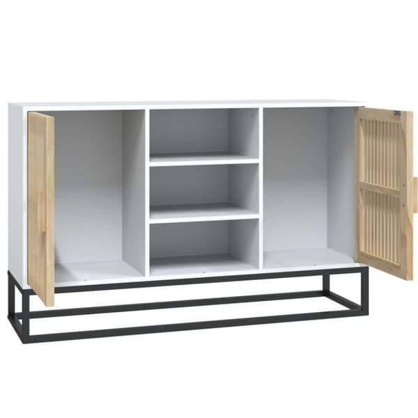 vidaXL Skjenk hvit 105x30x65 cm konstruert tre