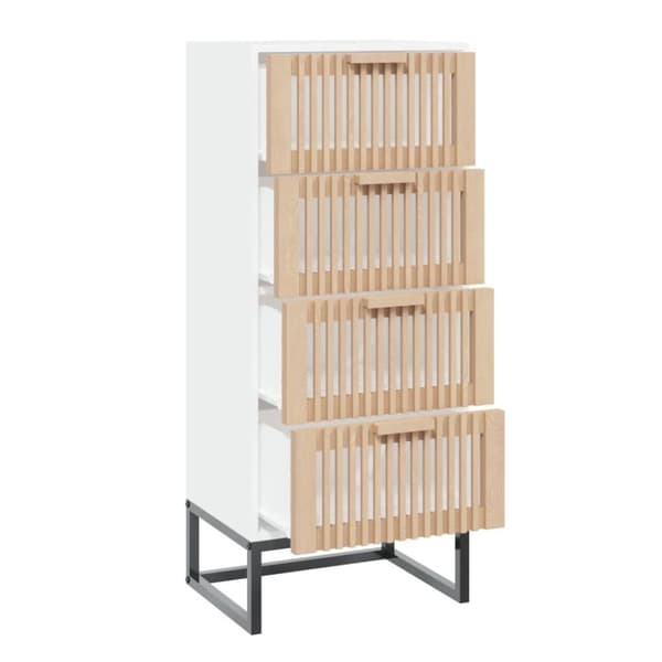 vidaXL kommode 40x30x95 cm konstrueret træ hvid