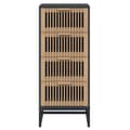 Miniatyrbillede 4 af 8: vidaXL kommode 40x30x95 cm konstrueret træ sort
