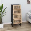 Miniatyrbillede 2 af 8: vidaXL kommode 40x30x95 cm konstrueret træ sort