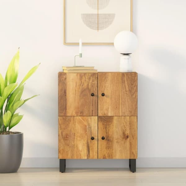 vidaXL Senkki 4 ovella 60x33x75 cm täysi mangopuu