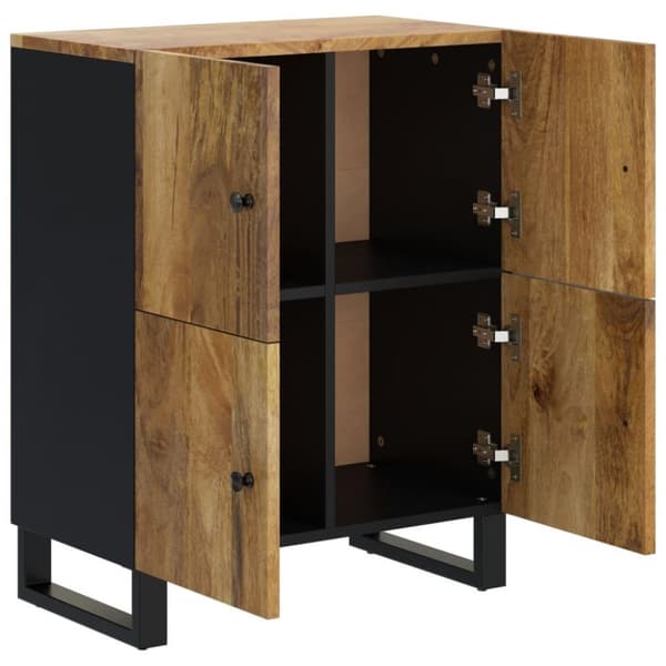 vidaXL Skjenk med 4 dører 60x33x75 cm heltre mango