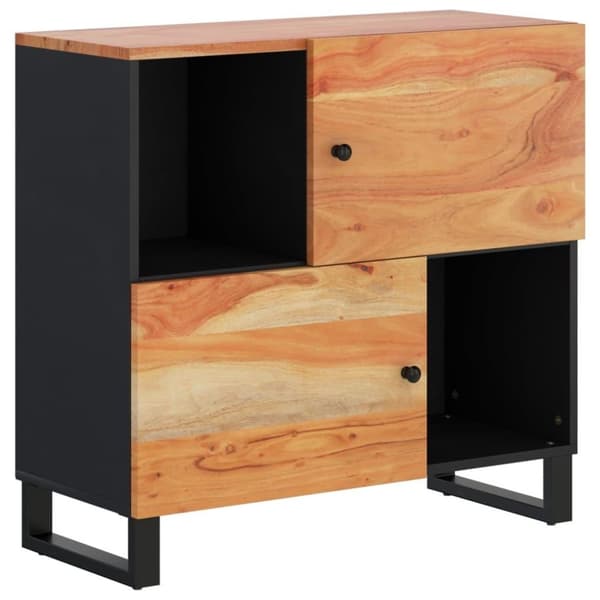 vidaXL Skjenk med 2 dører 80x33x75 cm heltre akasie