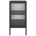 Miniatyrbild 6 av 11: vidaXL Skänk svart 70x35x70 cm glas och stål