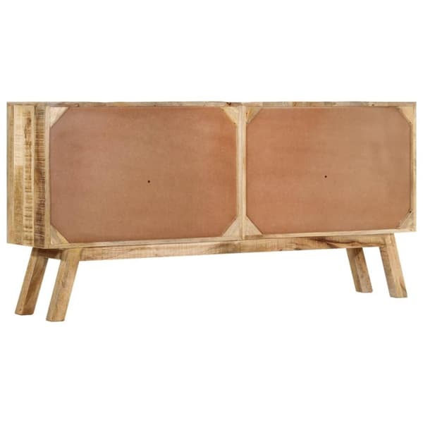 vidaXL Senkki ruskea ja musta 160x30x76 cm täysi mangopuu