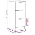 Miniatyrbillede 10 af 11: vidaXL skænk 30x30x70 cm konstrueret træ sort
