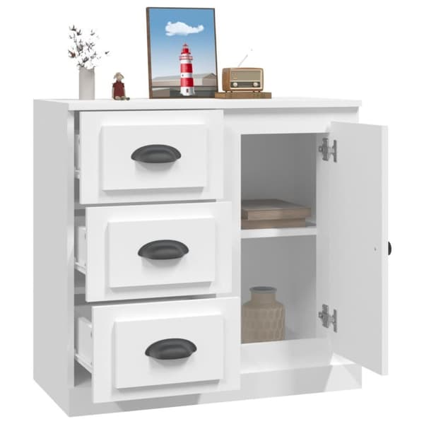 vidaXL skænk 70x35,5x67,5 cm konstrueret træ hvid