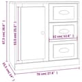 Miniatyrbillede 11 af 11: vidaXL skænk 70x35,5x67,5 cm konstrueret træ hvid