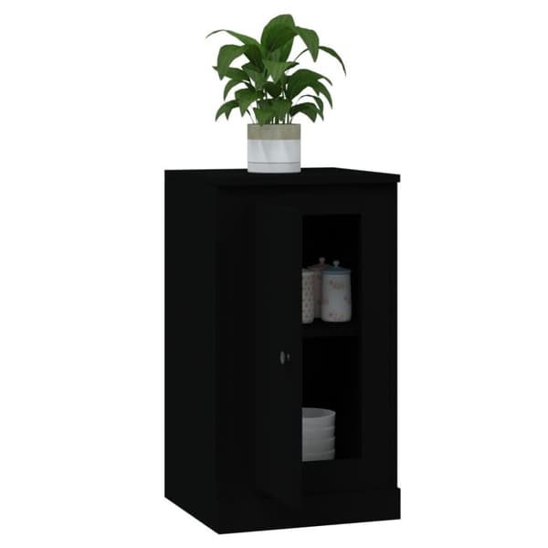 vidaXL skænk 37,5x35,5x67,5 cm konstrueret træ sort