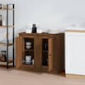 Pikkukuva 3 / 10: vidaXL Senkit 2 kpl ruskea tammi 37,5x35,5x67,5 cm tekninen puu
