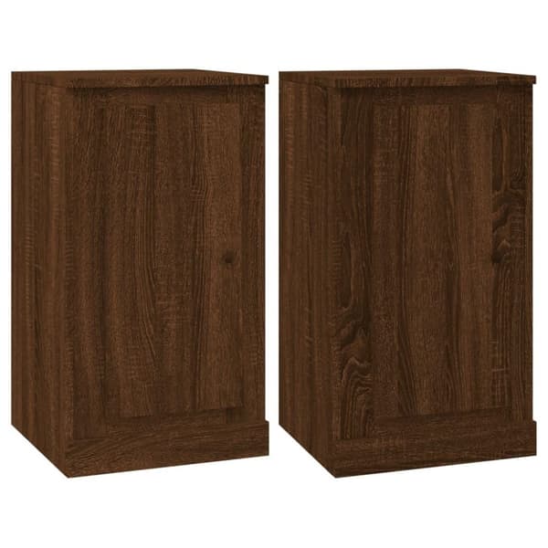 vidaXL Senkit 2 kpl ruskea tammi 37,5x35,5x67,5 cm tekninen puu