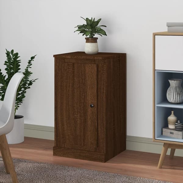vidaXL skænk 37,5x35,5x67,5 cm konstrueret træ brun egetræsfarve