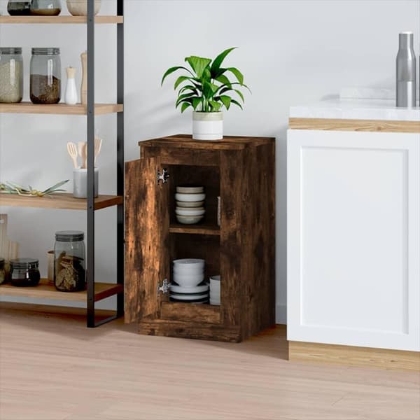 vidaXL Skjenk røkt eik 37,5x35,5x67,5 cm konstruert tre