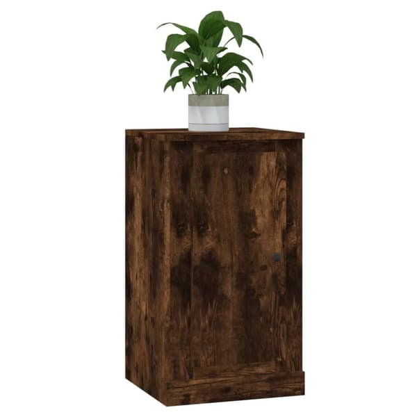 vidaXL Skjenk røkt eik 37,5x35,5x67,5 cm konstruert tre