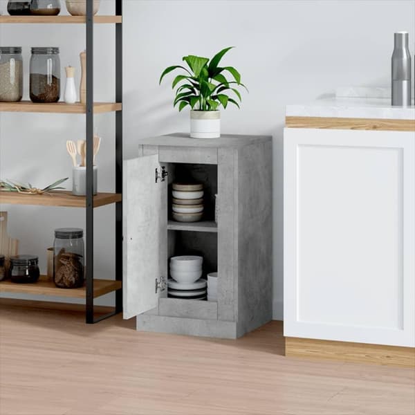vidaXL Skjenk betonggrå 37,5x35,5x67,5 cm konstruert tre