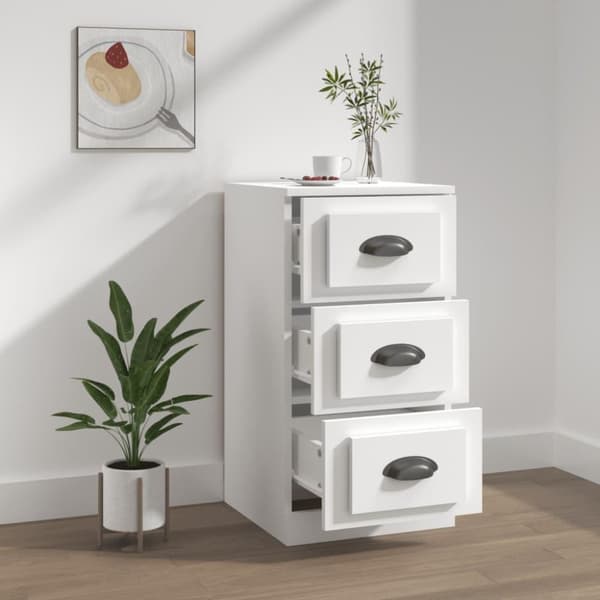 vidaXL Byrå vit 36x35,5x67,5 cm konstruerat trä