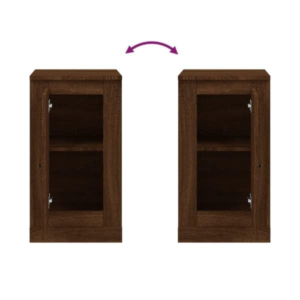 vidaXL Skjenk brun eik 37,5x35,5x67,5 cm konstruert tre