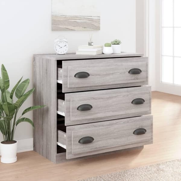 vidaXL Skjenk grå sonoma 70x35,5x67,5 cm konstruert tre
