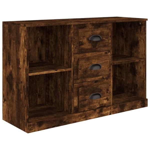 vidaXL Skjenk røkt eik 104,5x35,5x67,5 cm konstruert tre