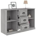 Miniatyrbilde 7 av 11: vidaXL Skjenk grå sonoma 104,5x35,5x67,5 cm konstruert tre