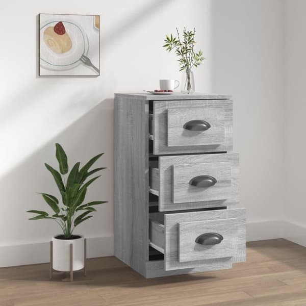vidaXL skænk 36x35,5x67,5 cm konstrueret træ grå sonoma-eg