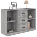 Pikkukuva 8 / 11: vidaXL Senkki harmaa Sonoma 104,5x35,5x67,5 cm tekninen puu