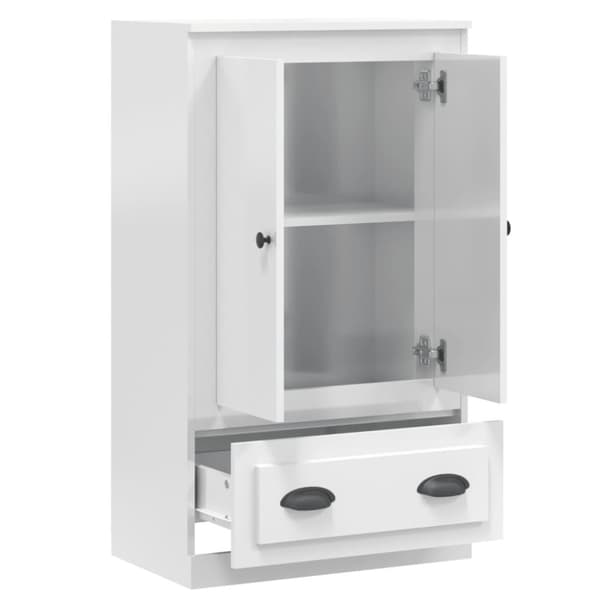 vidaXL Highboard høyglans hvit 60x35,5x103,5 cm konstruert tre
