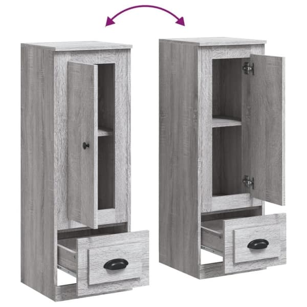 vidaXL Highboard grå sonoma 36x35,5x103,5 cm konstruert tre