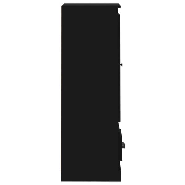 vidaXL Highboard svart 36x35,5x103,5 cm konstruert tre