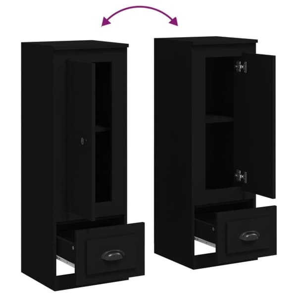 vidaXL Highboard svart 36x35,5x103,5 cm konstruert tre