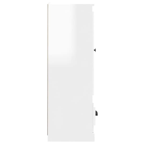 vidaXL Highboard høyglans hvit 36x35,5x103,5 cm konstruert tre
