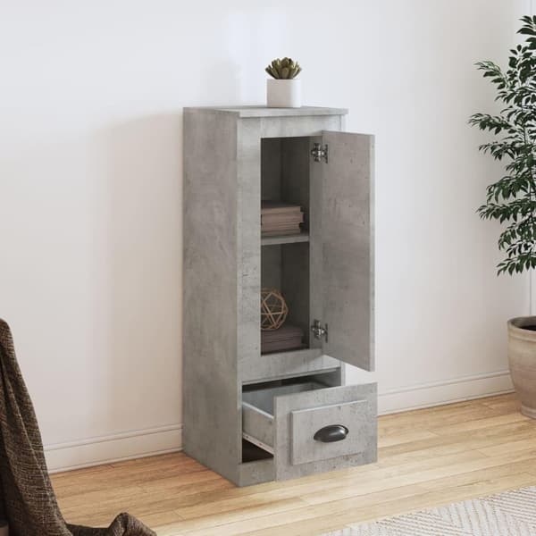 vidaXL Highboard betonggrå 36x35,5x103,5 cm konstruert tre