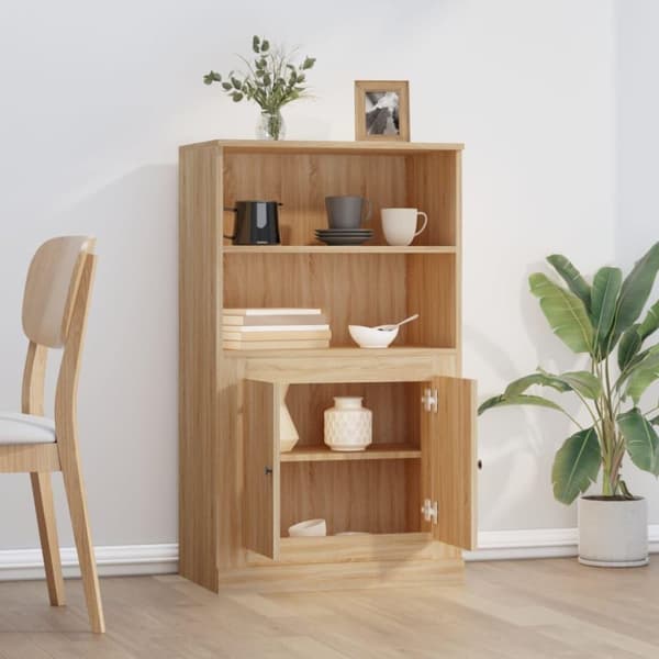 vidaXL Highboard sonoma eik 60x35,5x103,5 cm konstruert tre