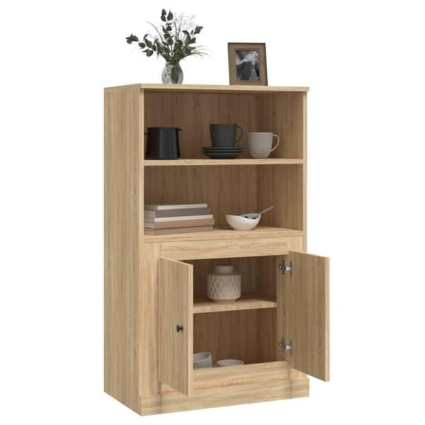 vidaXL Highboard sonoma eik 60x35,5x103,5 cm konstruert tre