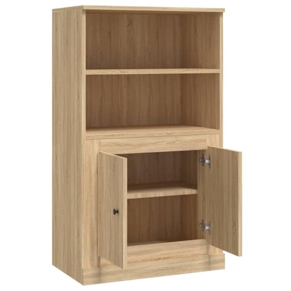 vidaXL Highboard sonoma eik 60x35,5x103,5 cm konstruert tre