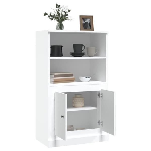 vidaXL Highboard hvit 60x35,5x103,5 cm konstruert tre