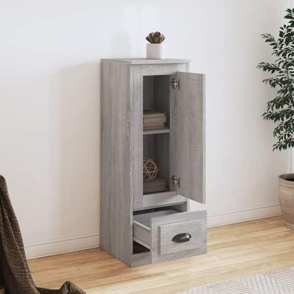 vidaXL skab 36x35,5x103,5 cm konstrueret træ grå sonoma-eg
