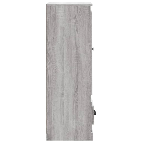 vidaXL skab 36x35,5x103,5 cm konstrueret træ grå sonoma-eg