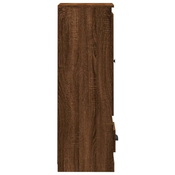 vidaXL skab 36x35,5x103,5 cm konstrueret træ brun egetræsfarve