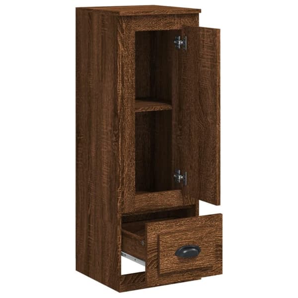 vidaXL skab 36x35,5x103,5 cm konstrueret træ brun egetræsfarve