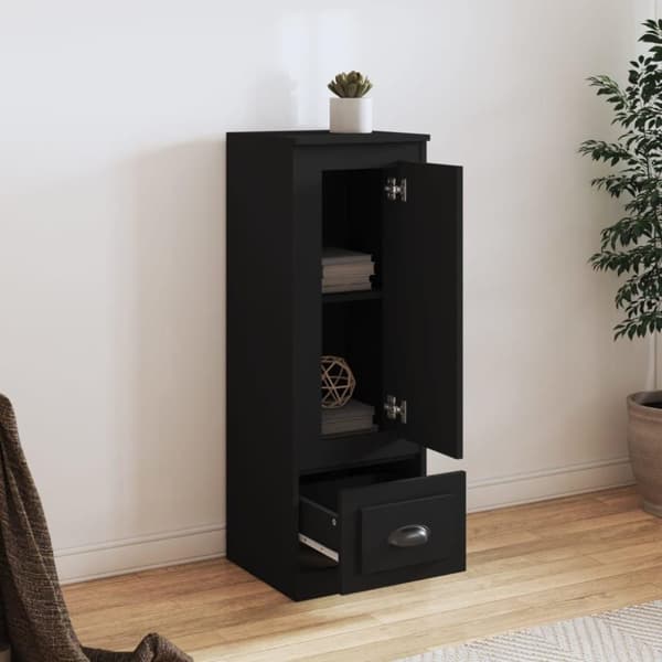 vidaXL skab 36x35,5x103,5 cm konstrueret træ sort
