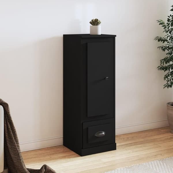 vidaXL skab 36x35,5x103,5 cm konstrueret træ sort
