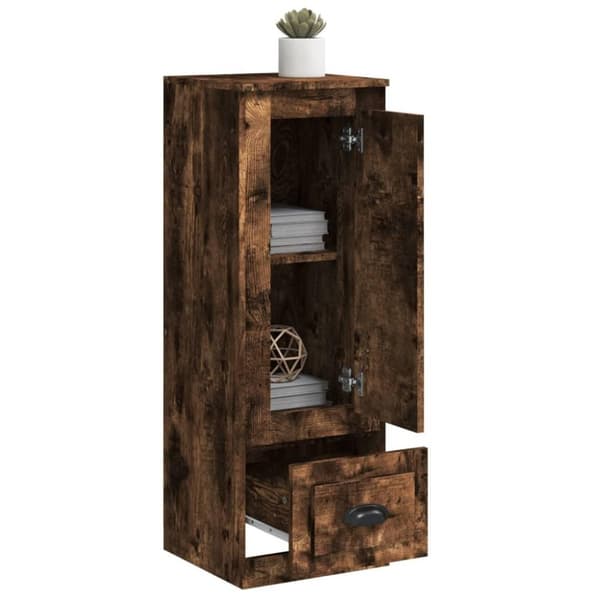 vidaXL skab 36x35,5x103,5 cm konstrueret træ røget egetræsfarve